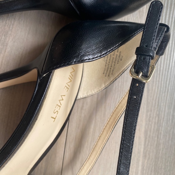 Nine West Heels with Cross Strap Black 7.5 - Picture 7 of 11